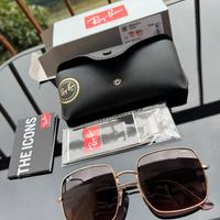 Rayban square rose gold