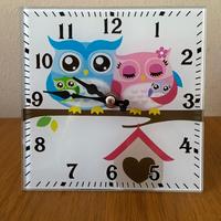 Orologio da tavolo con gufi