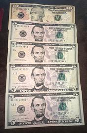 Dollari Americani 5 banconote
