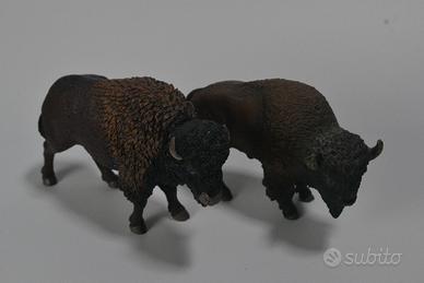 coppia bisonti americani, marca schleich