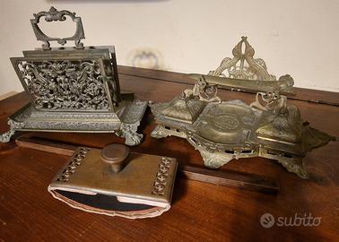 Set da scrivania francese in bronzo –