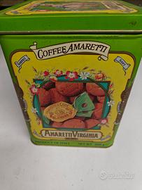 Scatola di biscotti vintage Amaretti Virginia