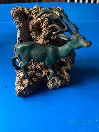 Scultura cervo bronzo era Gio Ponti