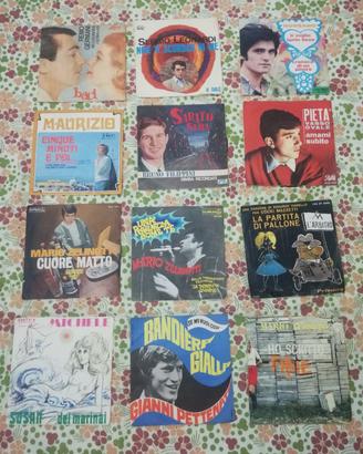 Set Cantanti Italiani 12 Dischi 45 Giri Vintage 