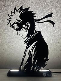 Naruto silhouette lampada led