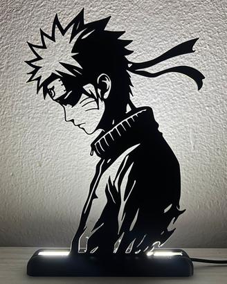 Naruto silhouette lampada led