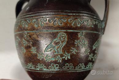 Pregevole anfora greca in bronzo