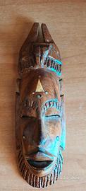 Maschera Africana Vintage in Legno lavorato a mano