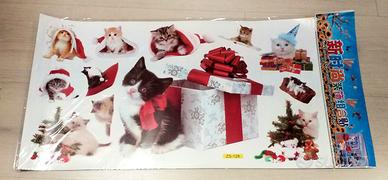 Stock adesivi Natalizi con gatti