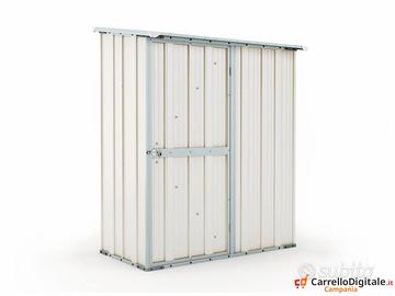 Casetta da giardino box in Acciaio 155x100 bianco