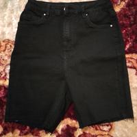 Short in jeans nero