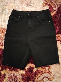 Short in jeans nero