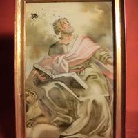 “SAN MARCO EVANGELISTA” OLIO SU VETRO- 1800