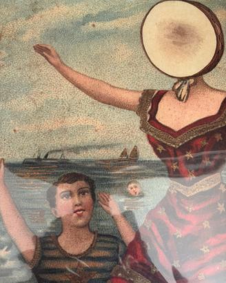 Vinile in the aeroplane over the sea