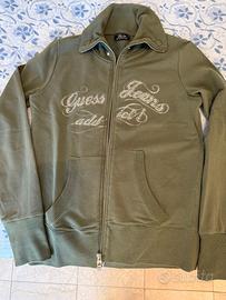 Guess Jeans Felpa Cotone Verde scuro -Taglia M