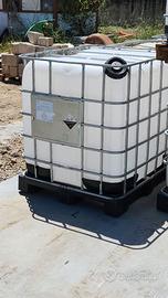 CISTERNA SERBATOIO 1000L PEDANA PLASTICA/ALLUMINIO