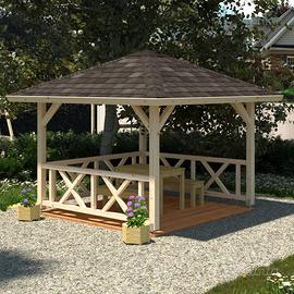 Gazebo Betty 9 mq quadrato 300x300 cm PROMO