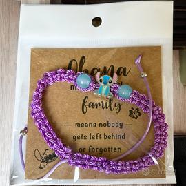 Braccialetto in cordoncino Stitch - Viola