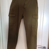 Pantaloni jeggins Tally Weill, verde militare t.40