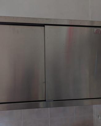 Pensile professionale in acciaio inox con ante