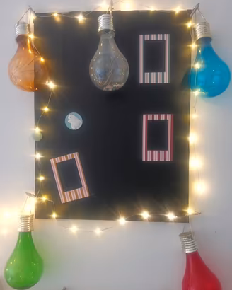 Lavagnetta dotata di luci