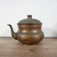 teiera in rame martellato vintage 