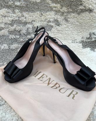 Décolleté aperte donna in raso nero