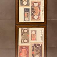Collezione di stampe lire 1896-2002 (8 quadri)