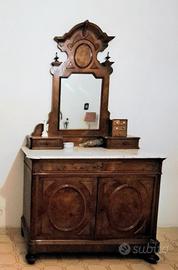 Comò piemontese fine 800 con specchio