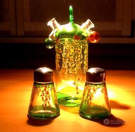 Bottiglia olio e aceto + porta sale e pepe
