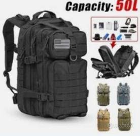 ZAINO GRANDE POLIESTERE TESSUTO MULTI TASCHE CAMPE