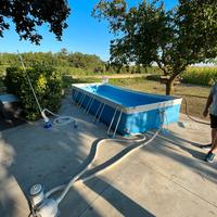 Piscina 4,90x2,25 m-Incluso accessori per trattame