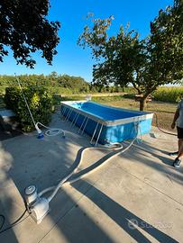 Piscina 4,90x2,25 m-Incluso accessori per trattame