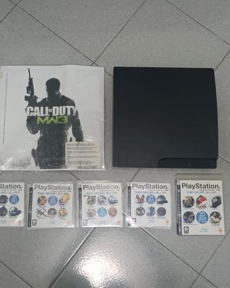 play station 3slim. 320 gb con skin di mw3 e demo