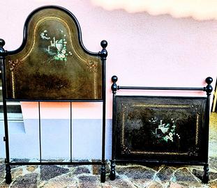 Coppia Letti Ferro Battuto Primi '900 - Dipinti a