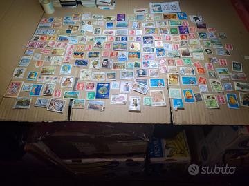 FRANCOBOLLI-NAZIONALI-INTERNAZIONALI-250 PEZZI-