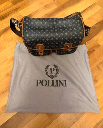 Pollini Borsa Postina in pelle nera