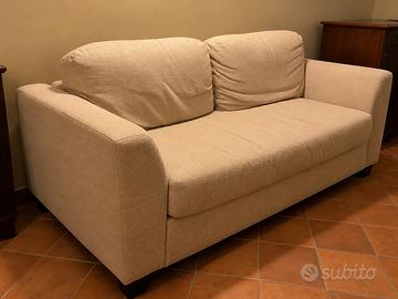 Divano 2 posti beige in tessuto – 156 cm
