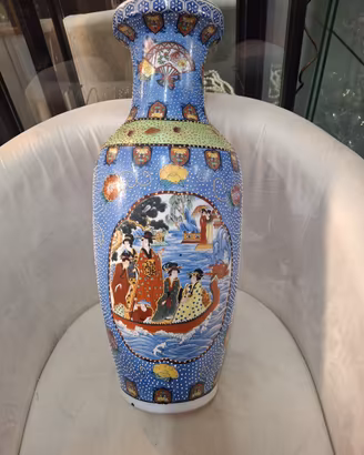 Vaso Giapponese Stile Stasuma in Ceramica Decorata