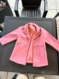 Cappotto bambina rosa 4 anni quasi nuo