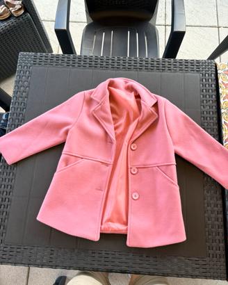 Cappotto bambina rosa 4 anni quasi nuo