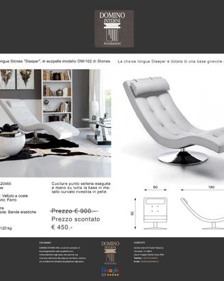 Poltrona Chaise Longue Stones "Sleeper"
