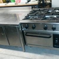 Cucina a gas + mobile armadiato inox