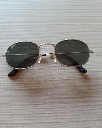 Occhiali da sole ovali oro