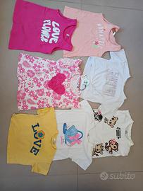 T-shirt e pantaloncini estivi 6-7 anni