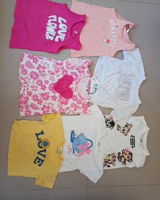 T-shirt e pantaloncini estivi 6-7 anni