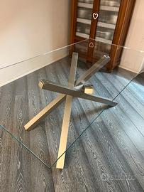 Tavolo Mod Pechino di cristallo