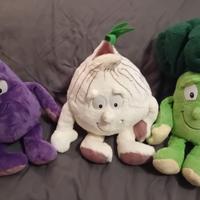 3 pelusche morbidi a forma di verdure