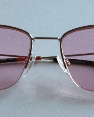 Occhiali Calvin Klein lenti rosa con custodia