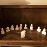 Collezione di 9 statuette pettinature abisssine.